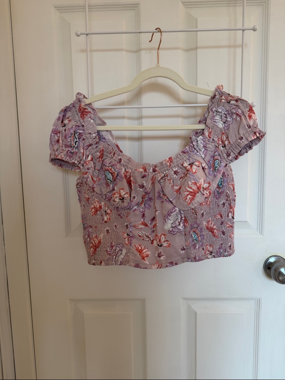 NWT | Japna Floral Crop Top - Lavender